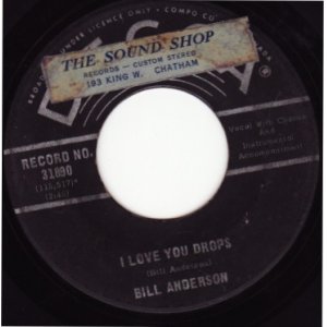 画像: BILL ANDERSON . I LOVE YOU DROPS . GOLDEN GUITAR