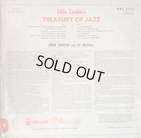 画像2: EDDIE CONDONS . TREASURY OF JAZZ