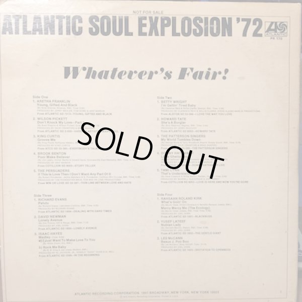 画像2: V.A / WHATEVER'S FAIR ATLANTIC SOUL EXPLOSION '72