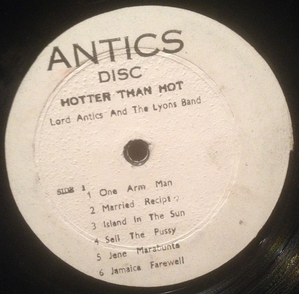 画像1: LORD ANTICS AND THE LYONS BAND / HOTTER THAN HOT