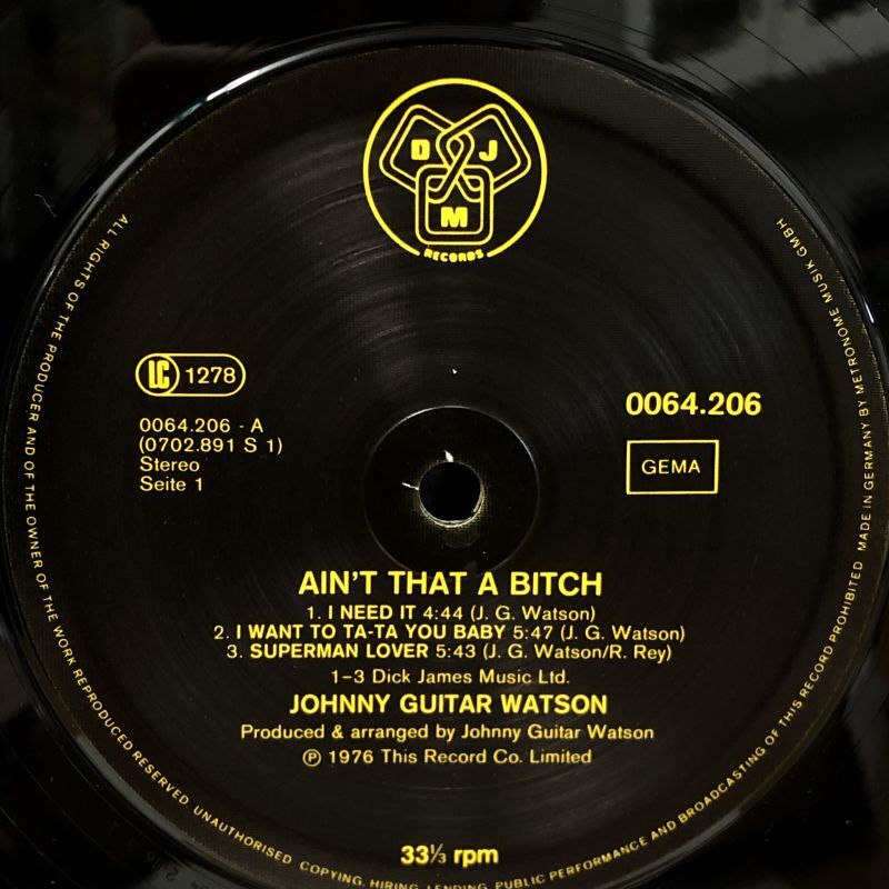 画像4: JOHNNY GUITAR WATSON / AIN'T THAT A BITCH