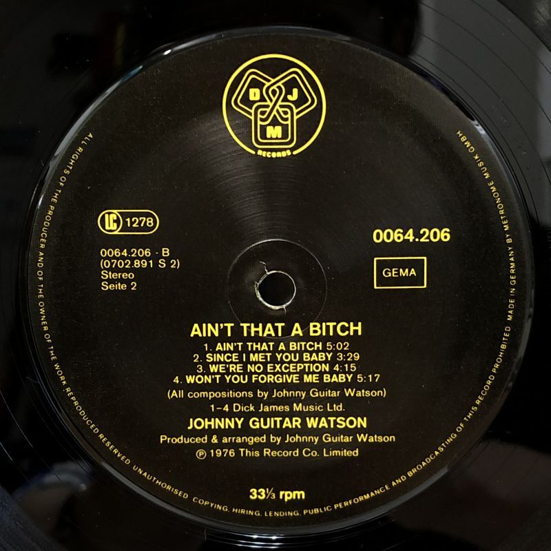 画像5: JOHNNY GUITAR WATSON / AIN'T THAT A BITCH