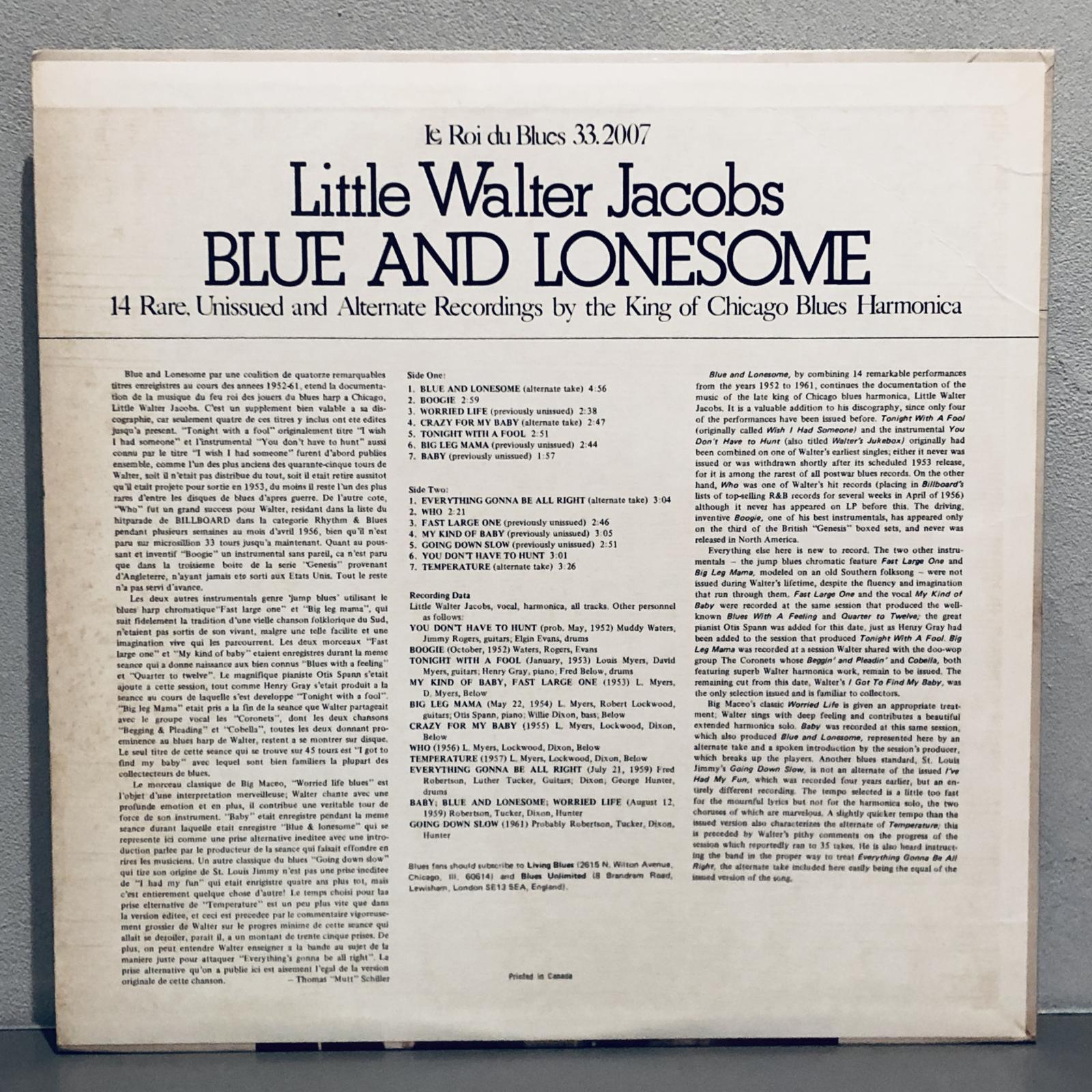 画像2: Little Walter Jacobs / BLUE AND LONESOME