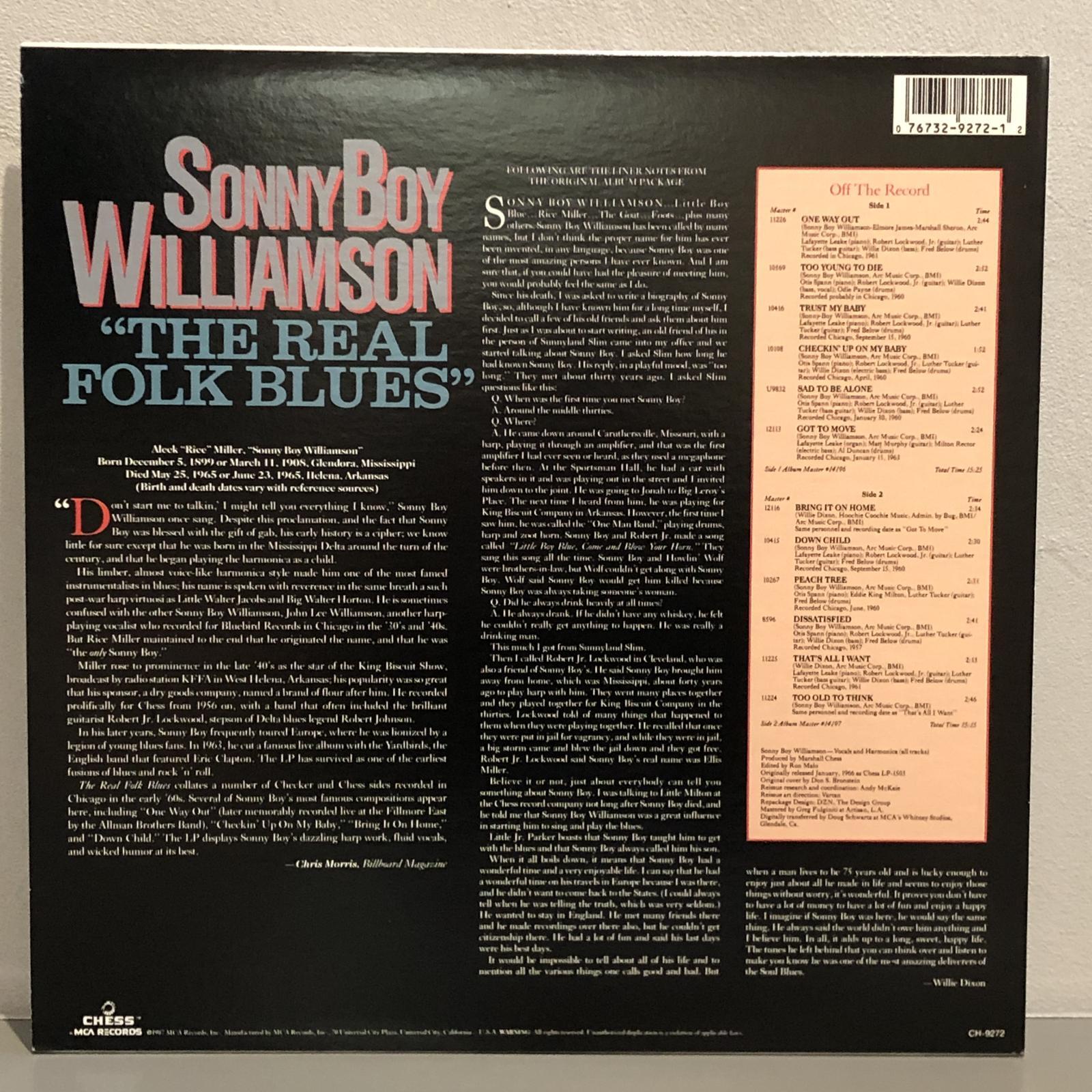 画像2: SONNY BOY WILLIAMSON / THE REAL FOLK BLUES