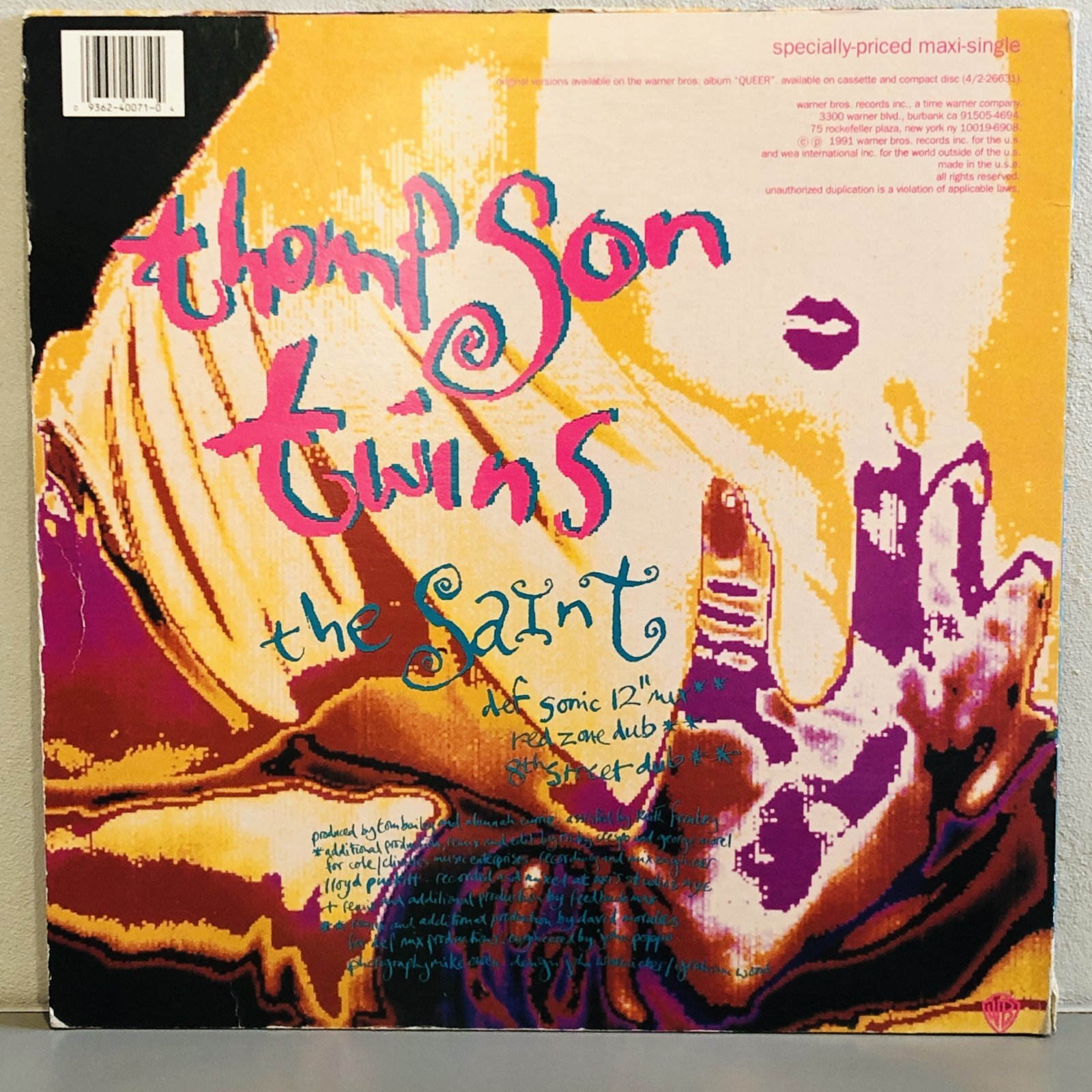 画像2: thompson twins / Come Inside c/w the Saint  12" E.P.